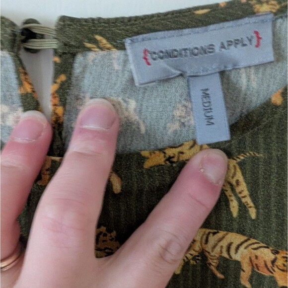 Anthropologie Conditions Apply Luisetta Tiger Print Tunic Dress Size Medium - Picture 8 of 10